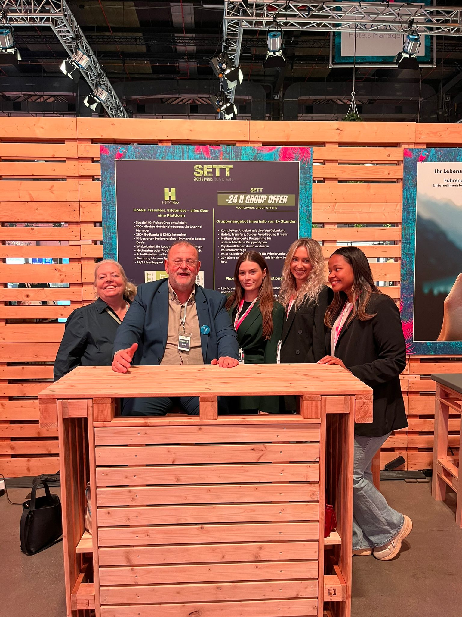The SETT team at a travel industry trade show